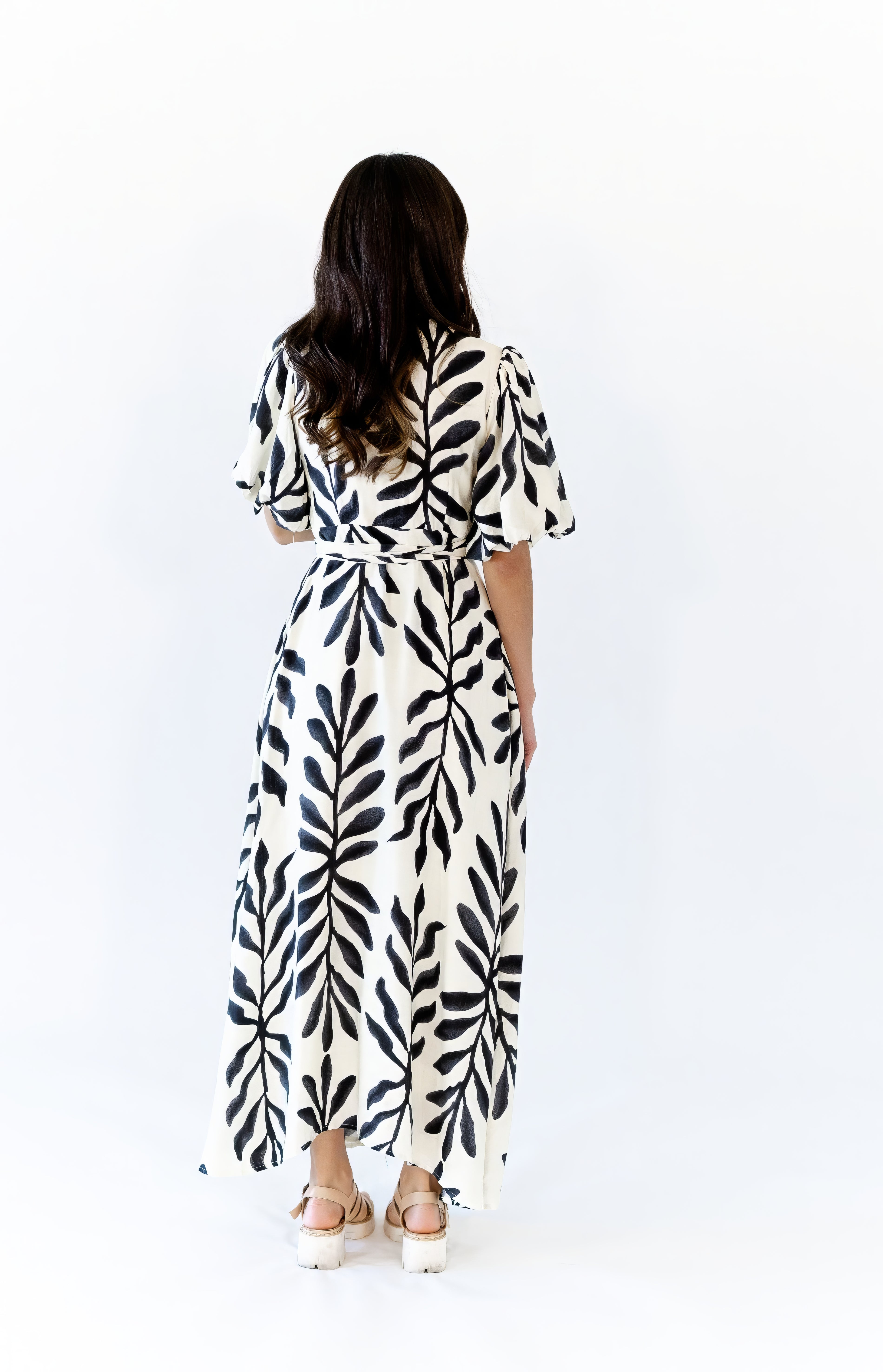 Nora Botanical Wrap Dress