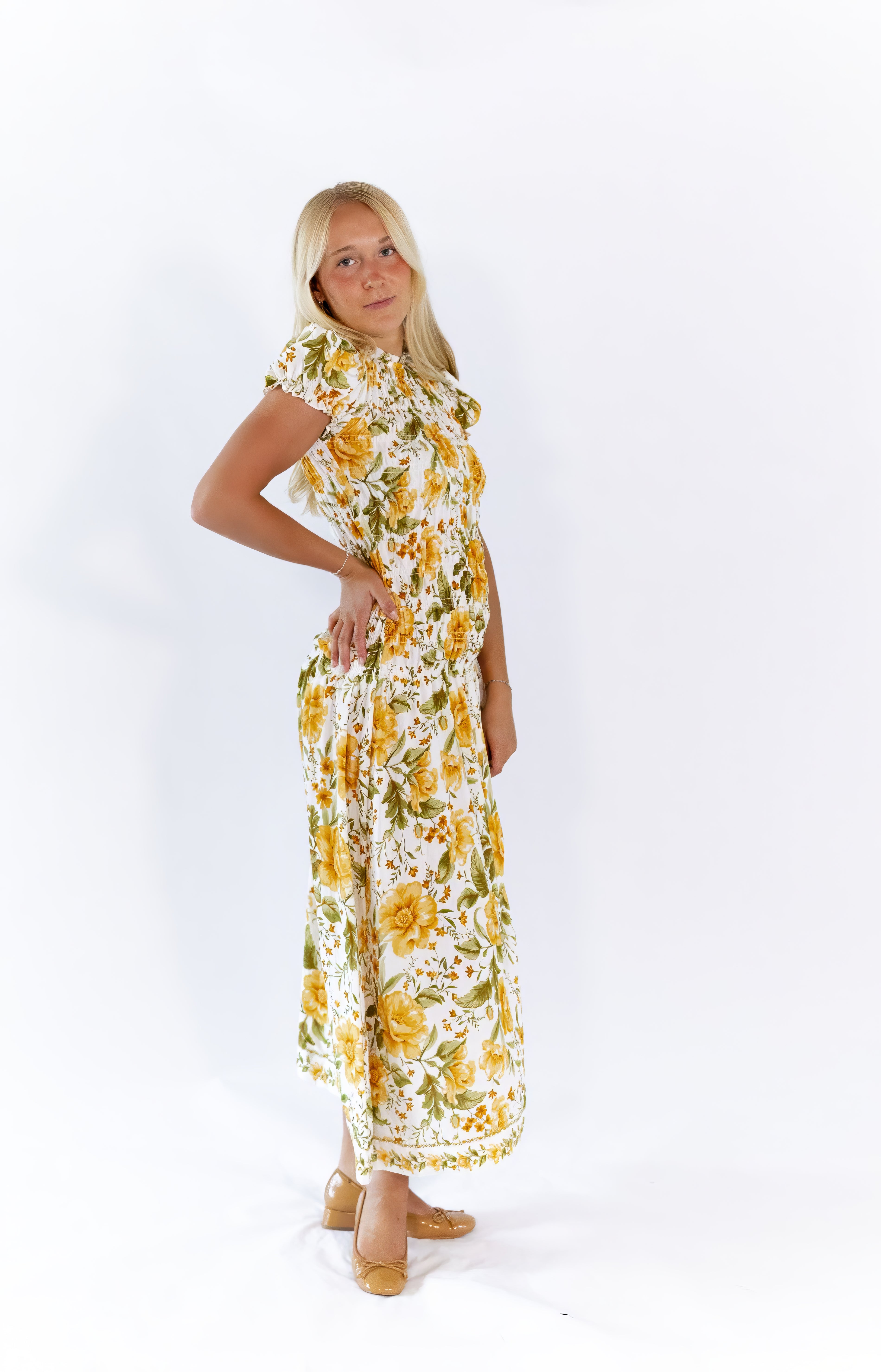 Nia Floral Smocked Dress