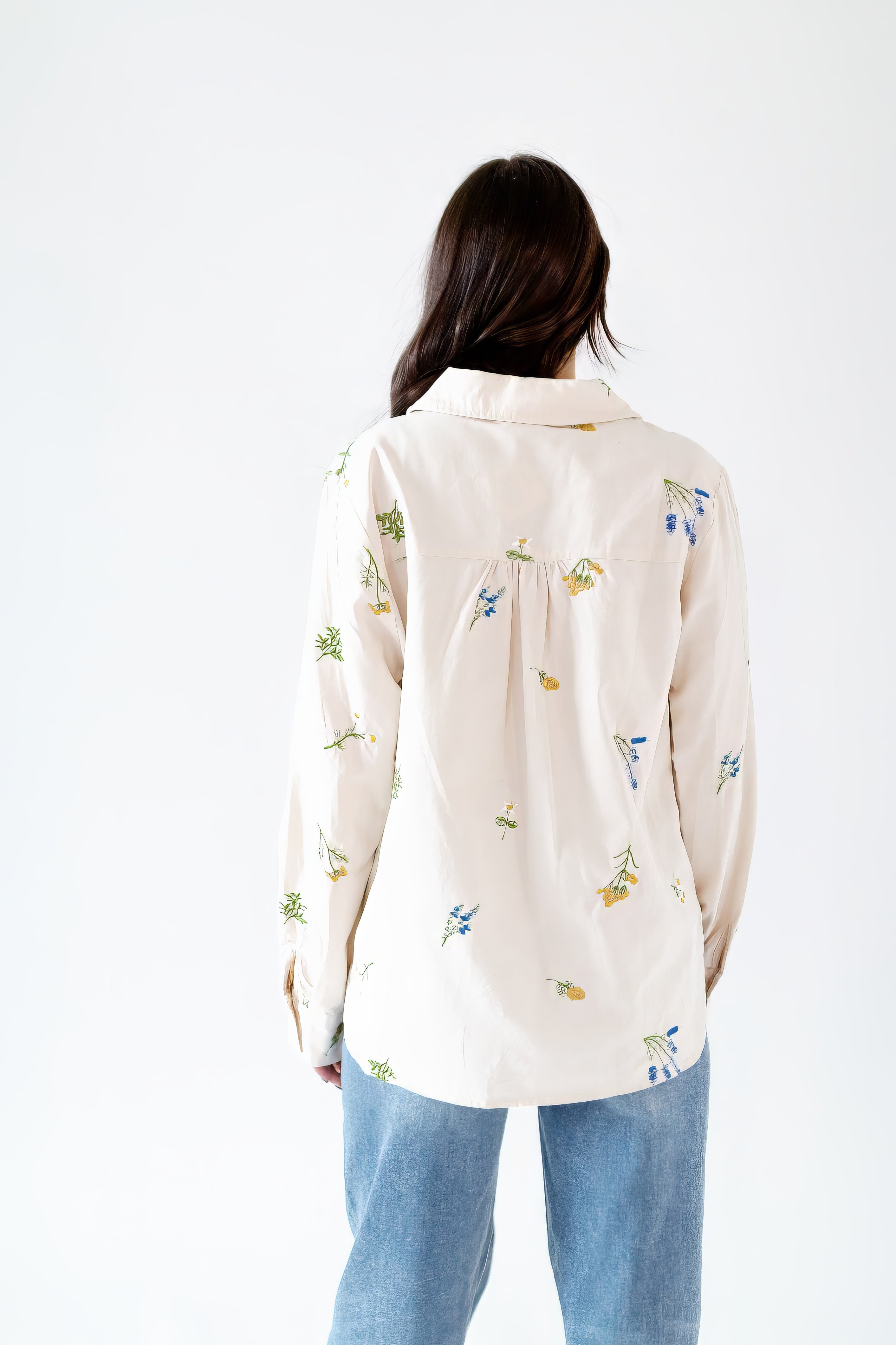 Elara Embroidered Button Up