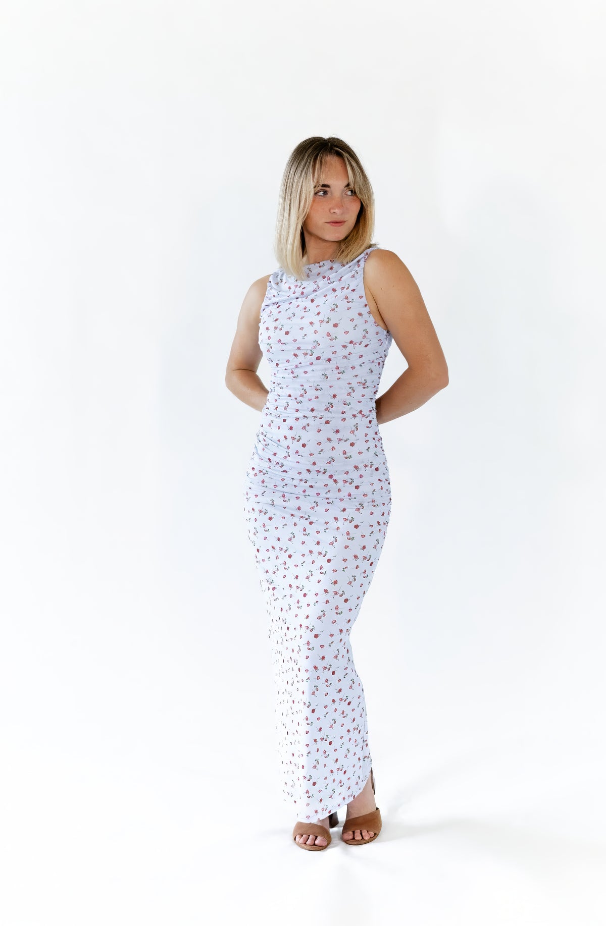 LC2669D-1 Blue And Red Floral Formal Dress