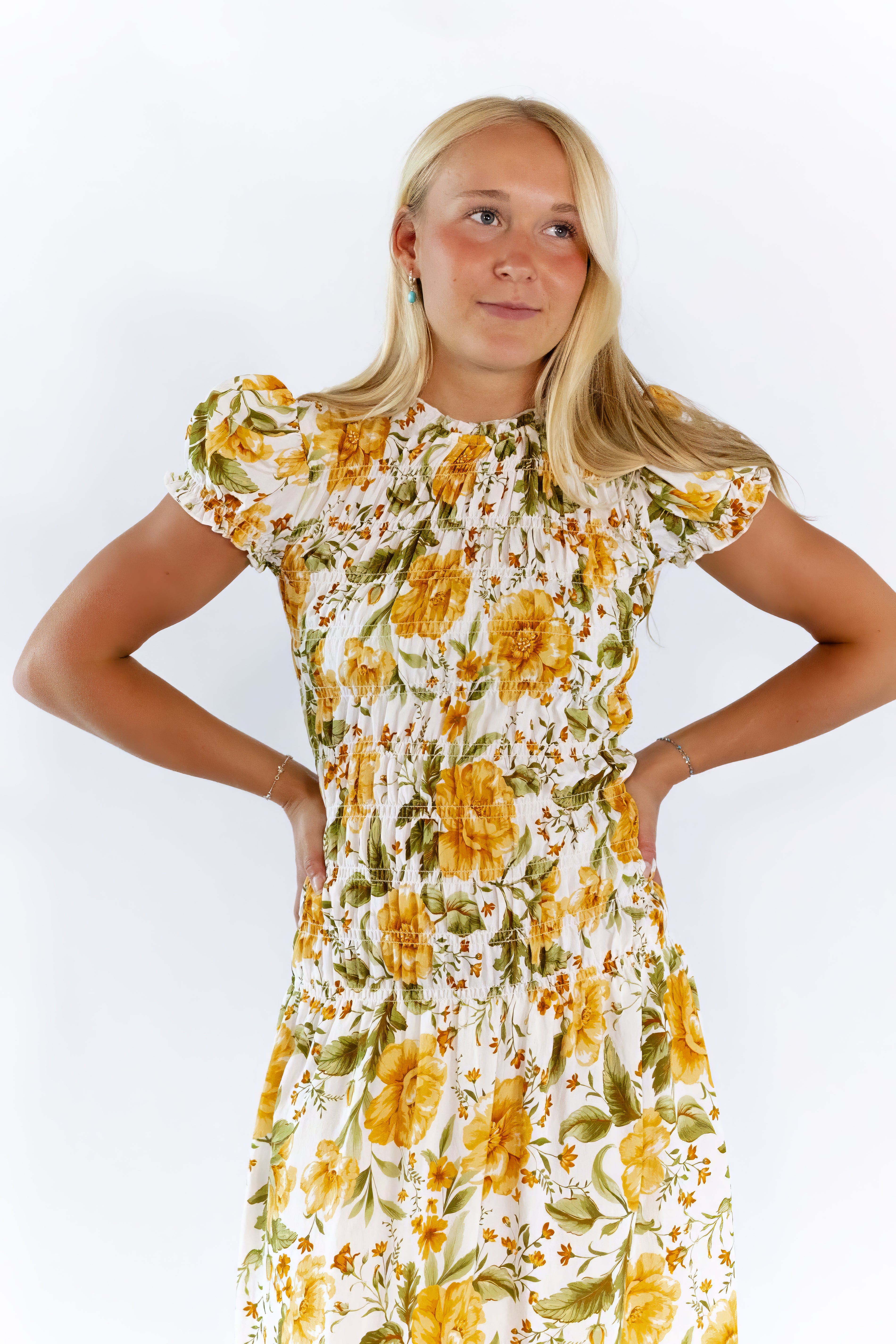 Nia Floral Smocked Dress