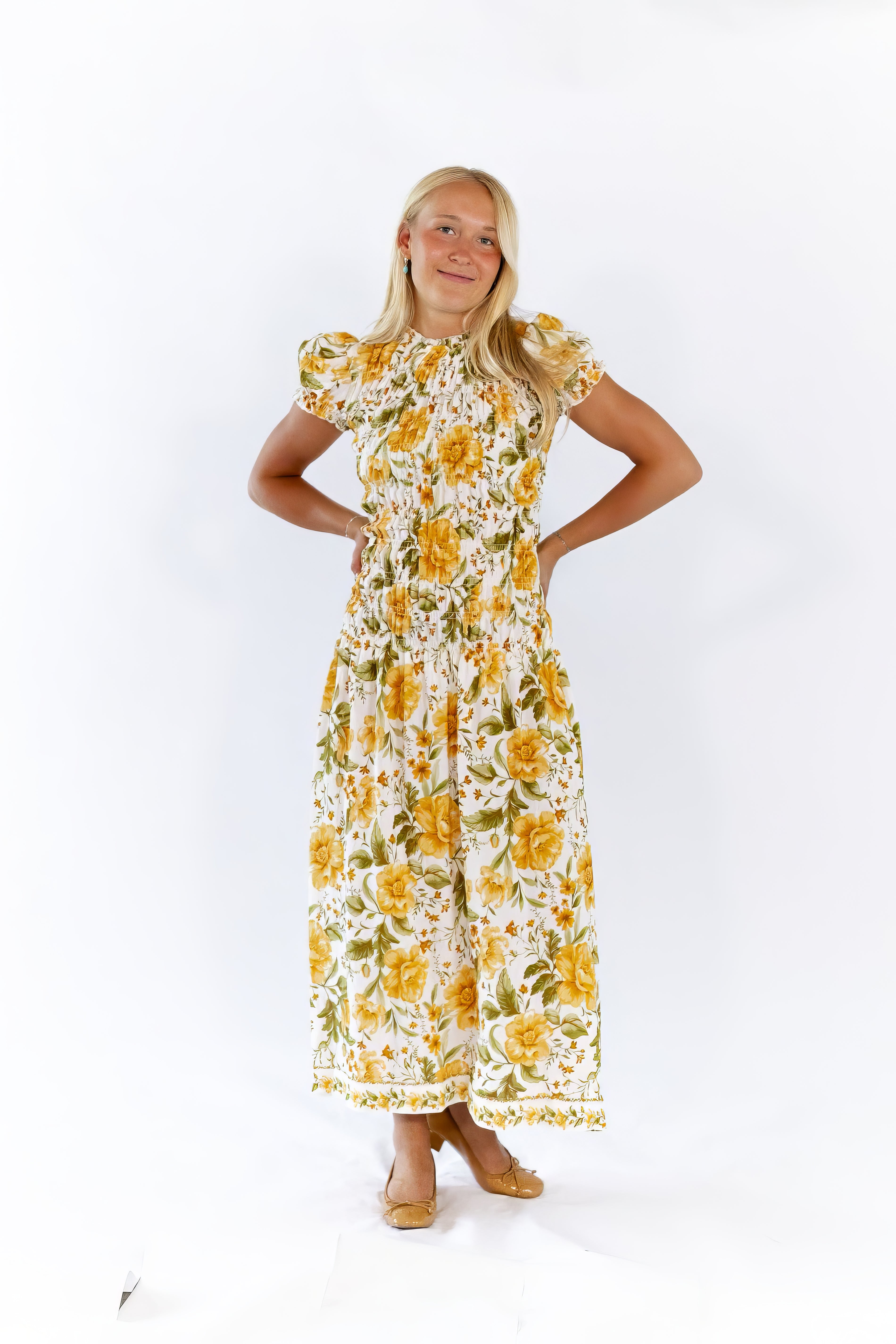 Nia Floral Smocked Dress