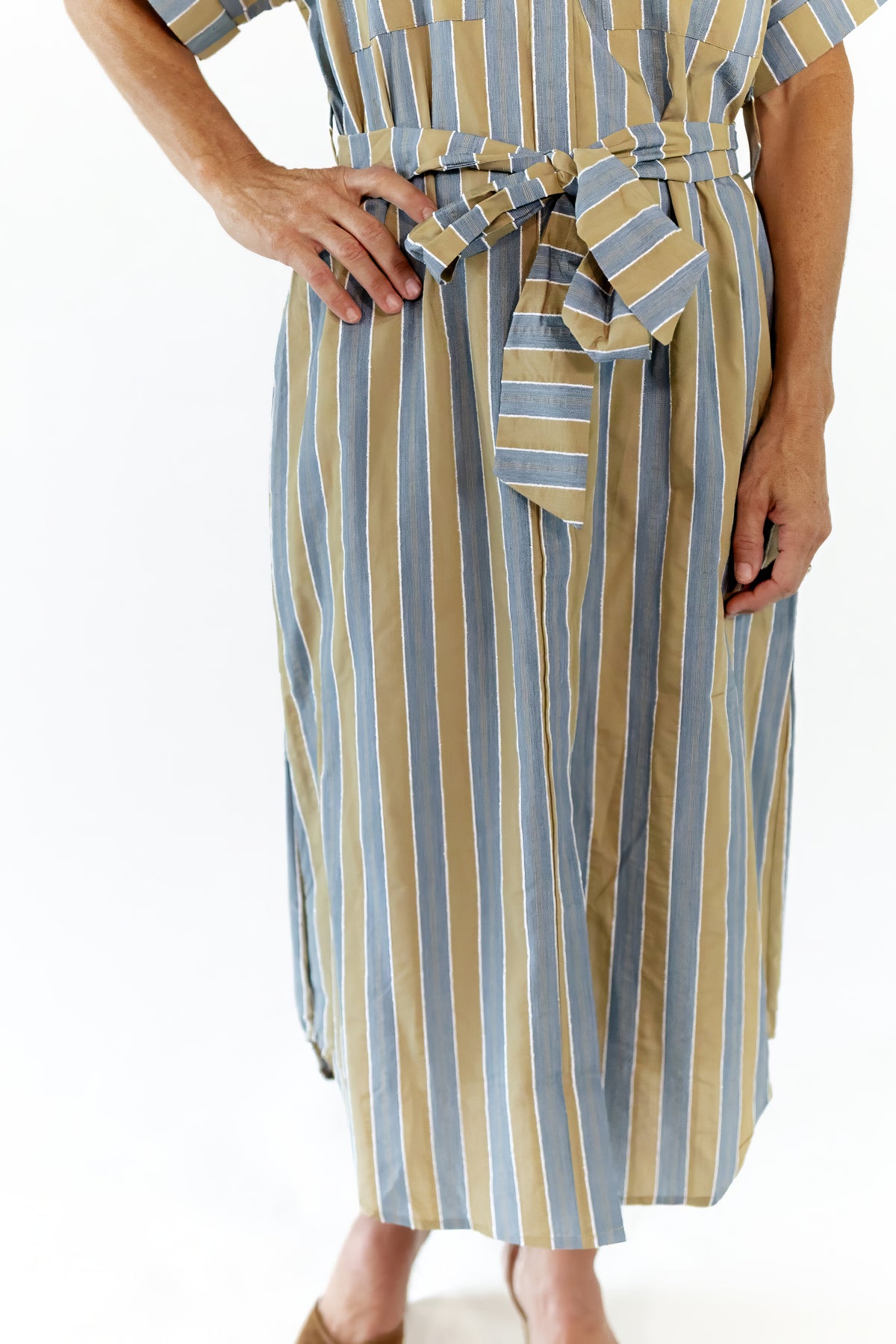 Hazel Belted Midi Dress