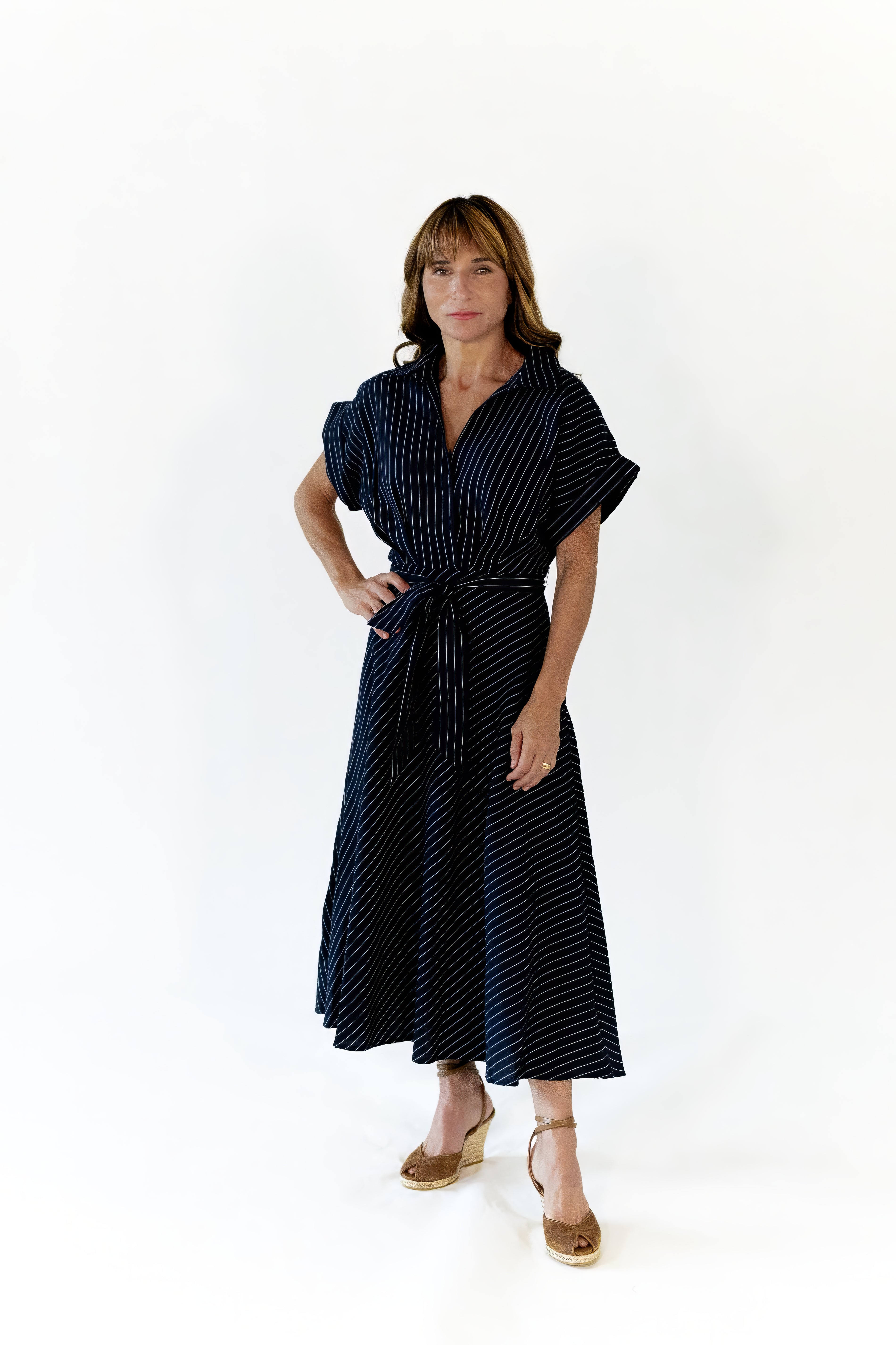 Taylor Striped Midi Dress