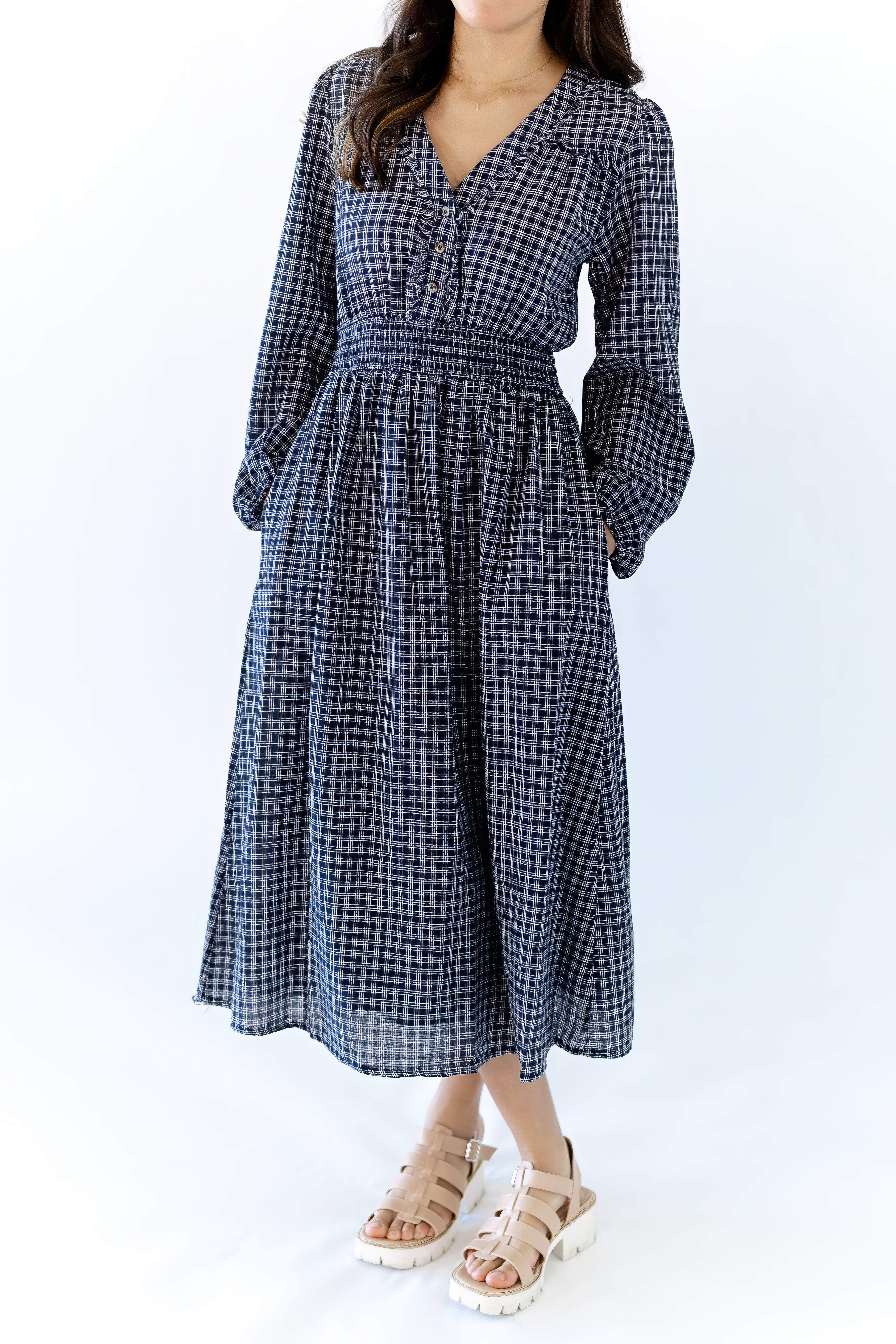 Izzy Smocked Plaid Dress