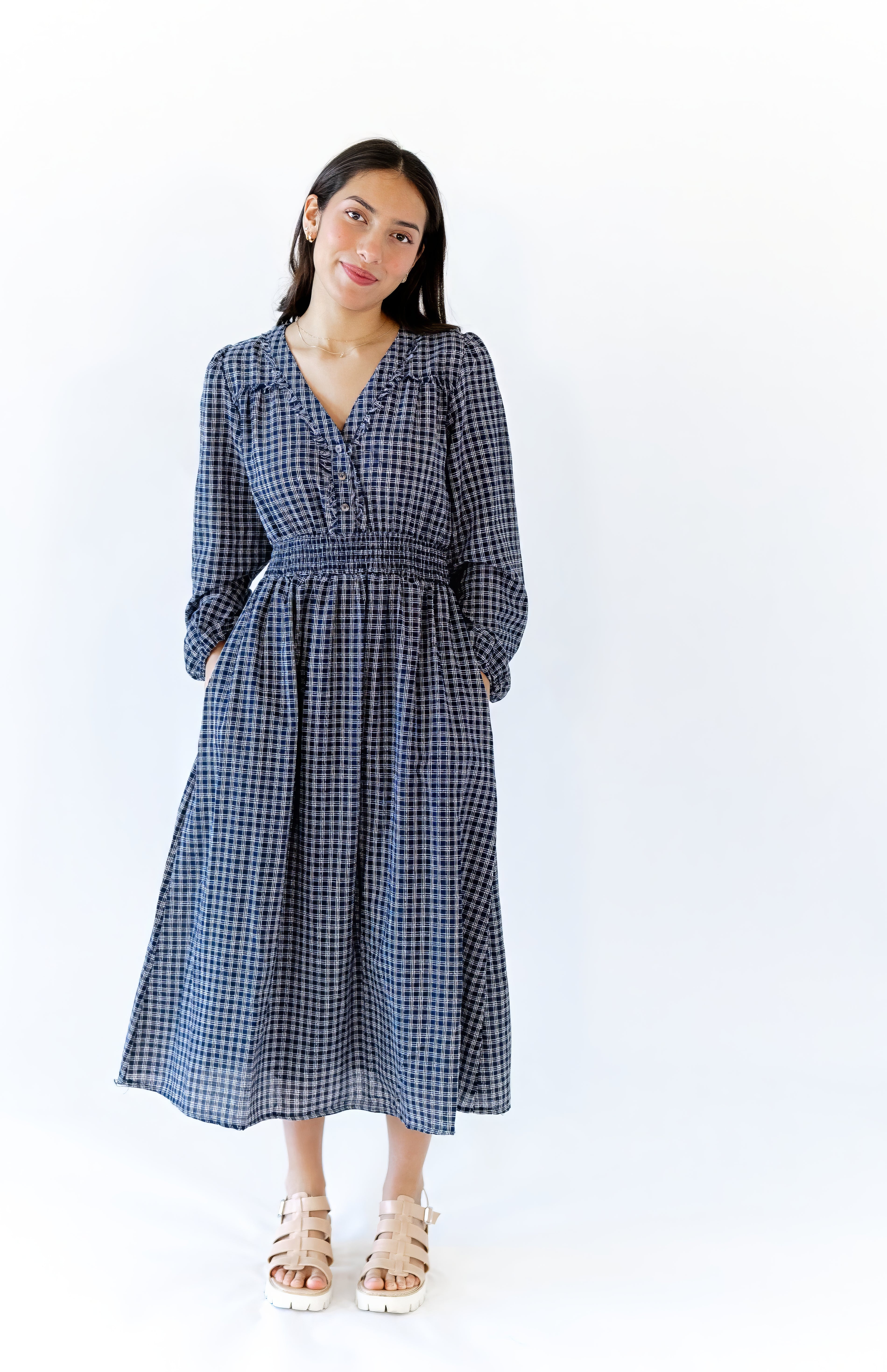Izzy Smocked Plaid Dress
