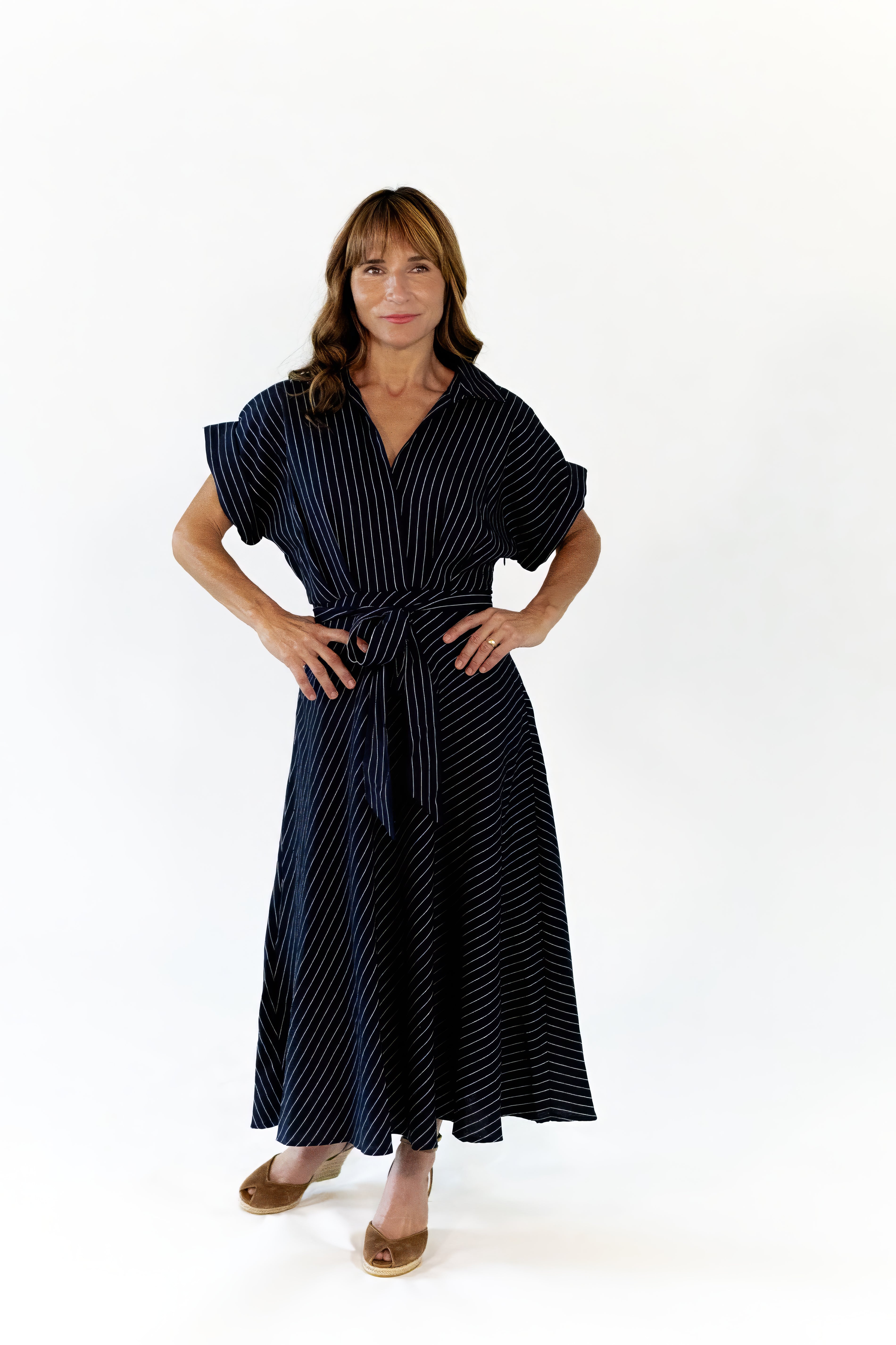 Taylor Striped Midi Dress