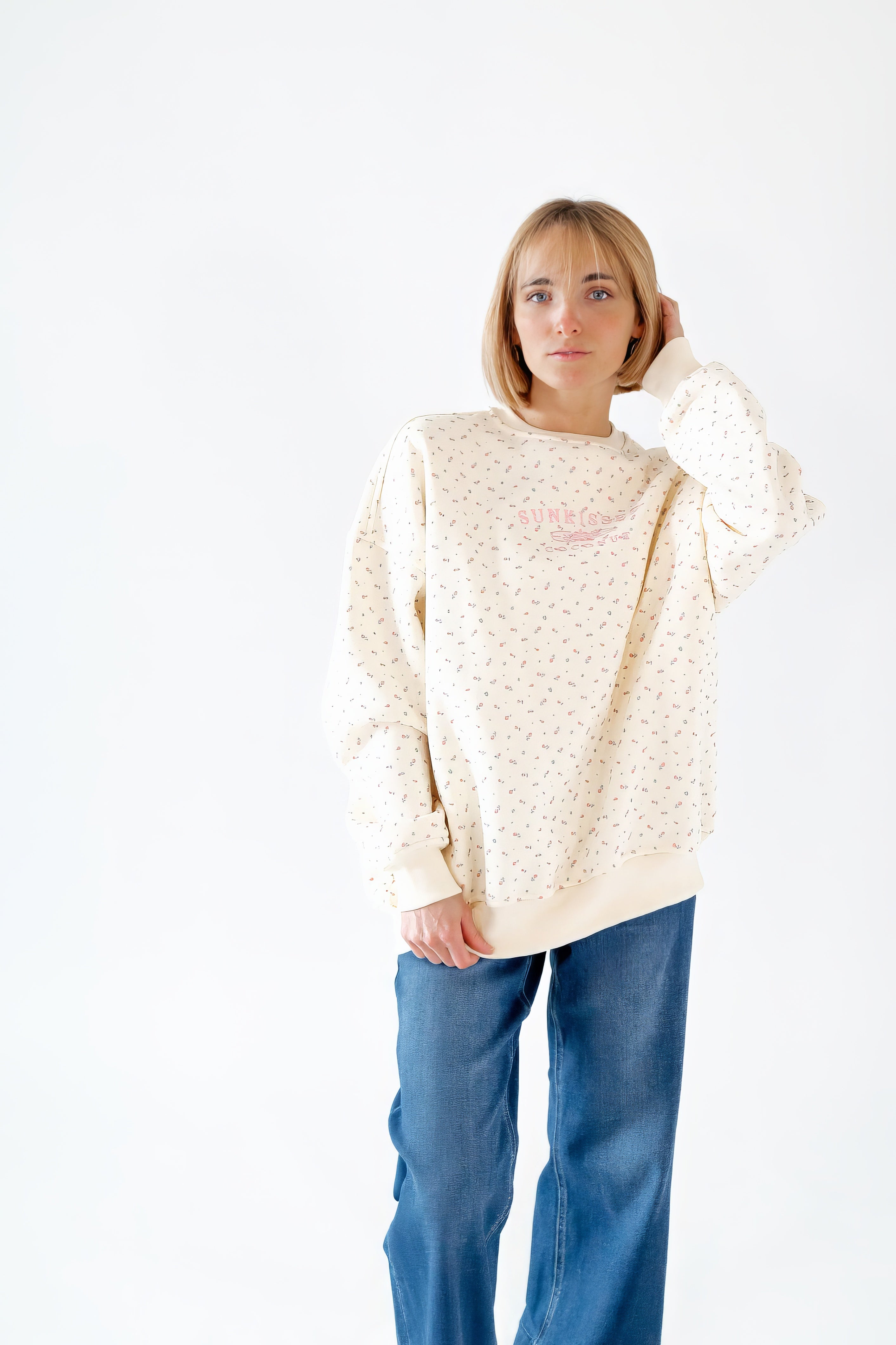 Elowen Floral Sunkissed Coconut Pullover