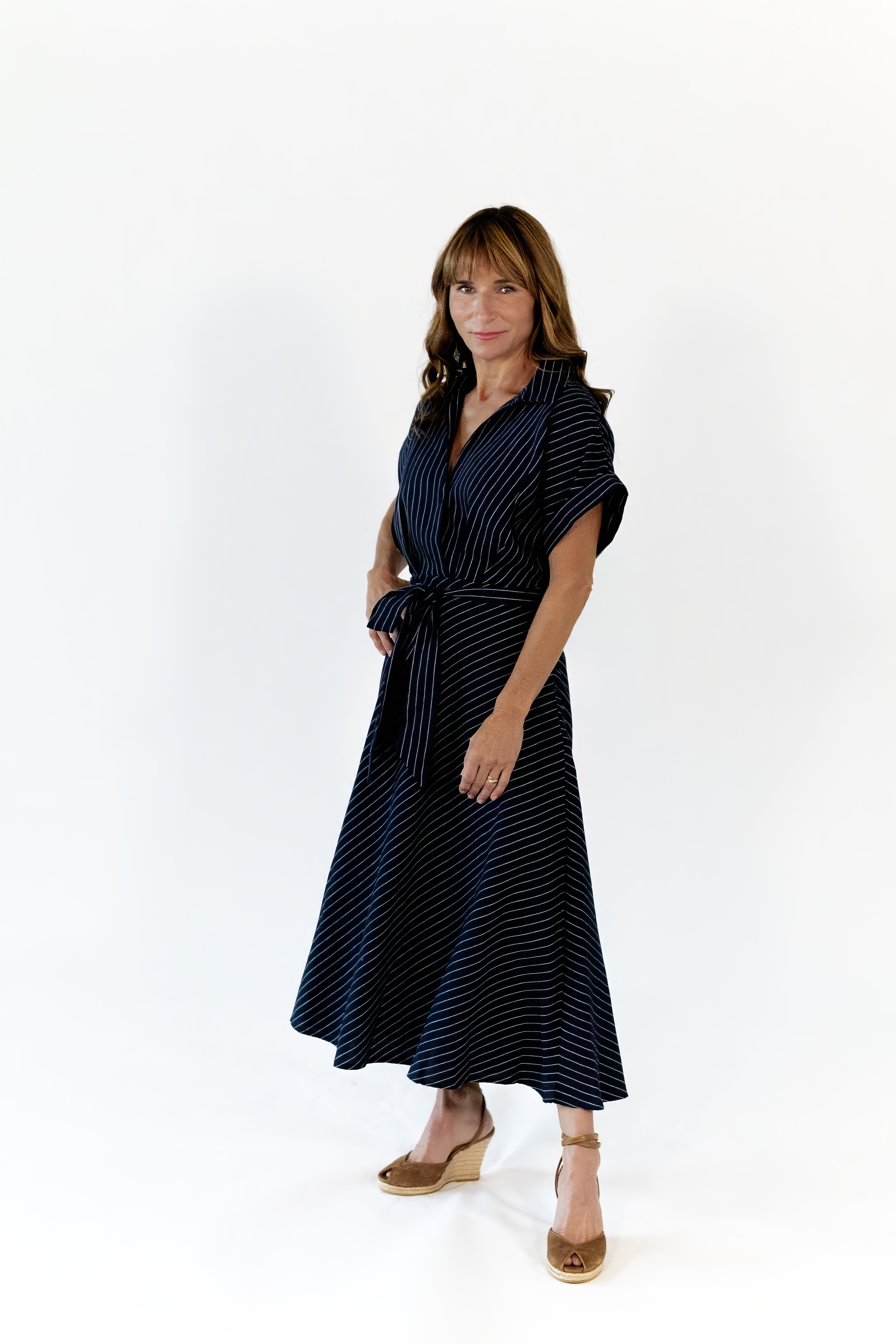 Taylor Striped Midi Dress