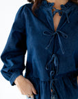 Colette Denim Bow Top