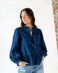 Colette Denim Bow Top