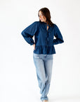 Colette Denim Bow Top