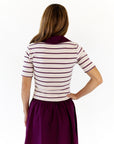 Vail Striped Midi Dress · Burgundy