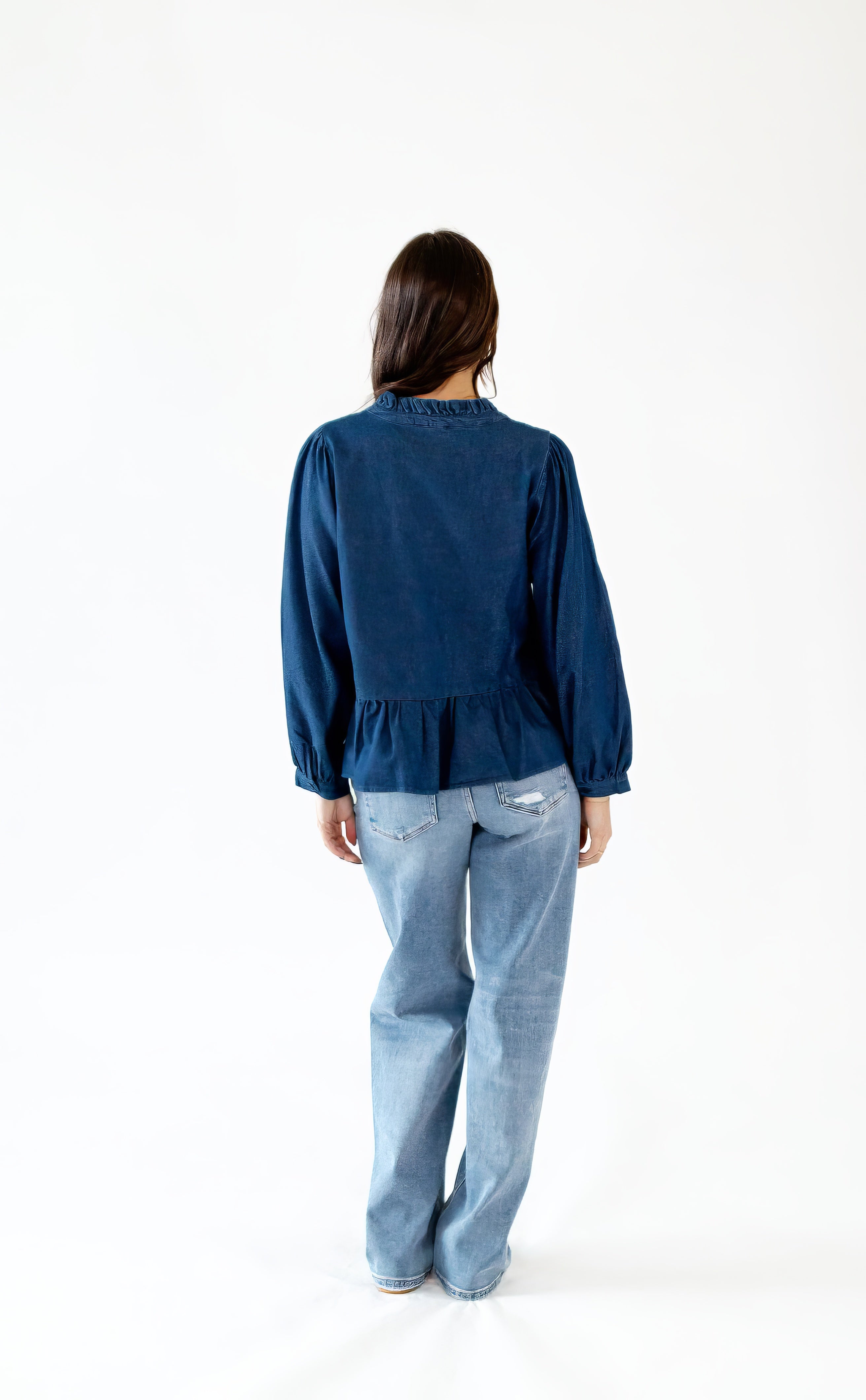 Colette Denim Bow Top