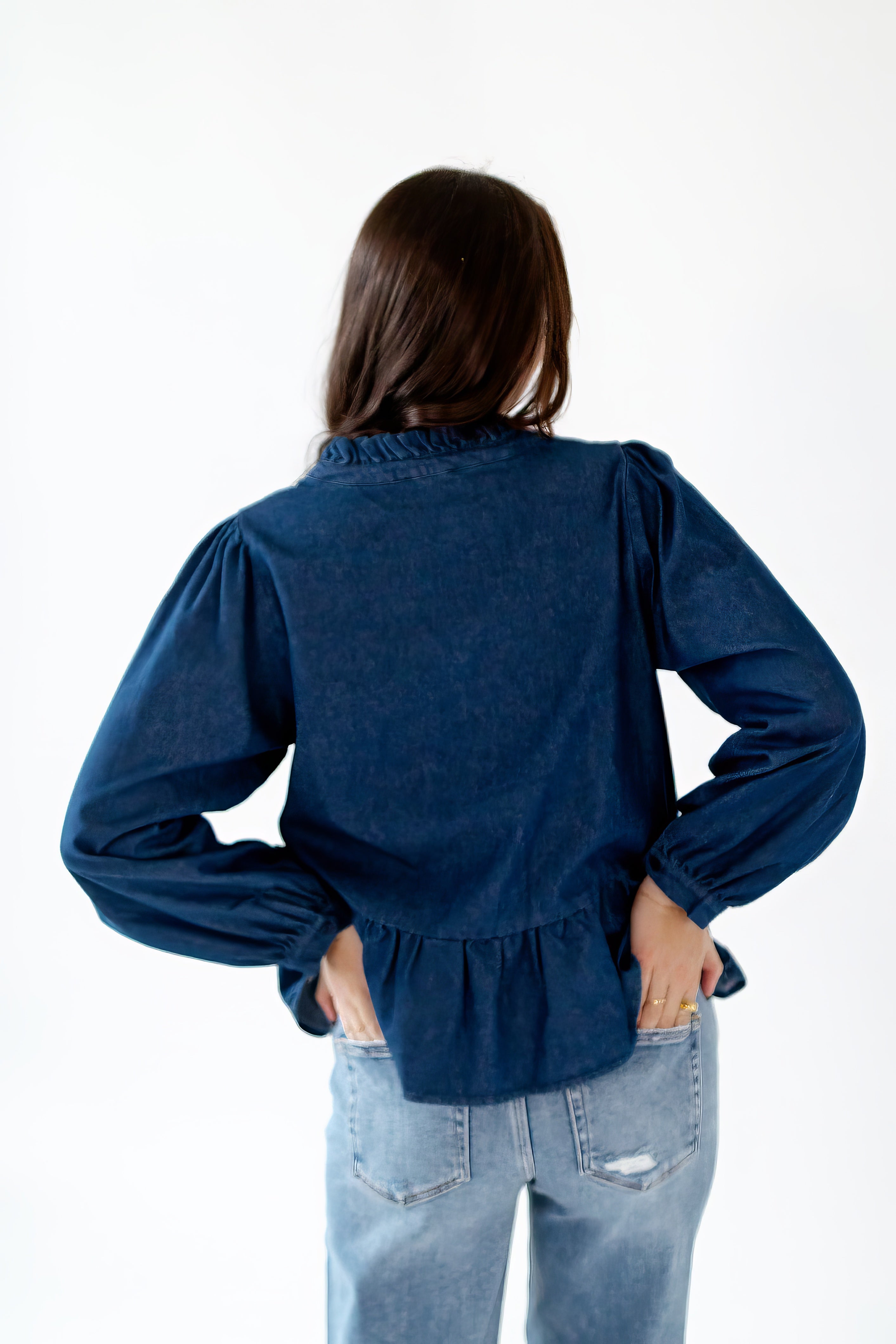 Colette Denim Bow Top