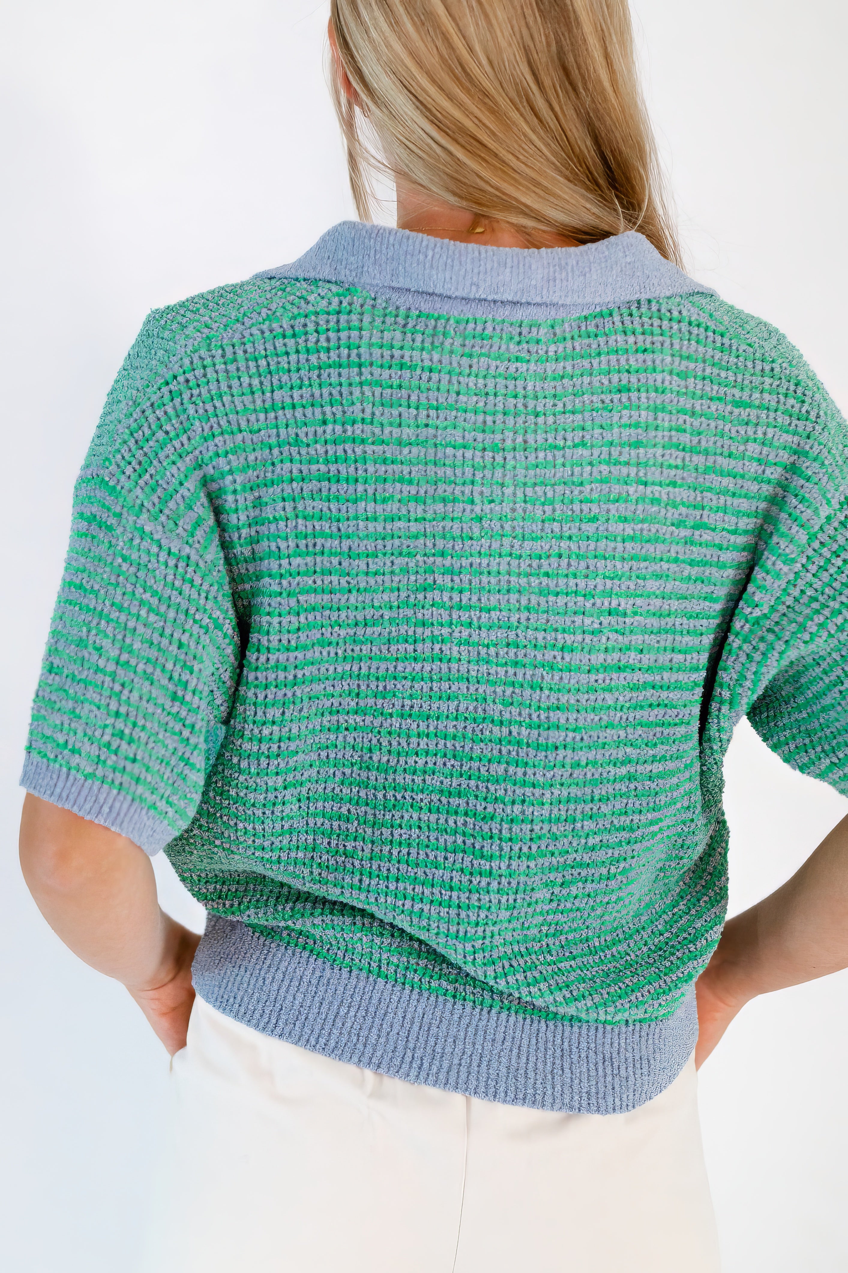 Everly Two-Tone Knit Top