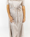 Moxie Satin Finish Maxi Dress