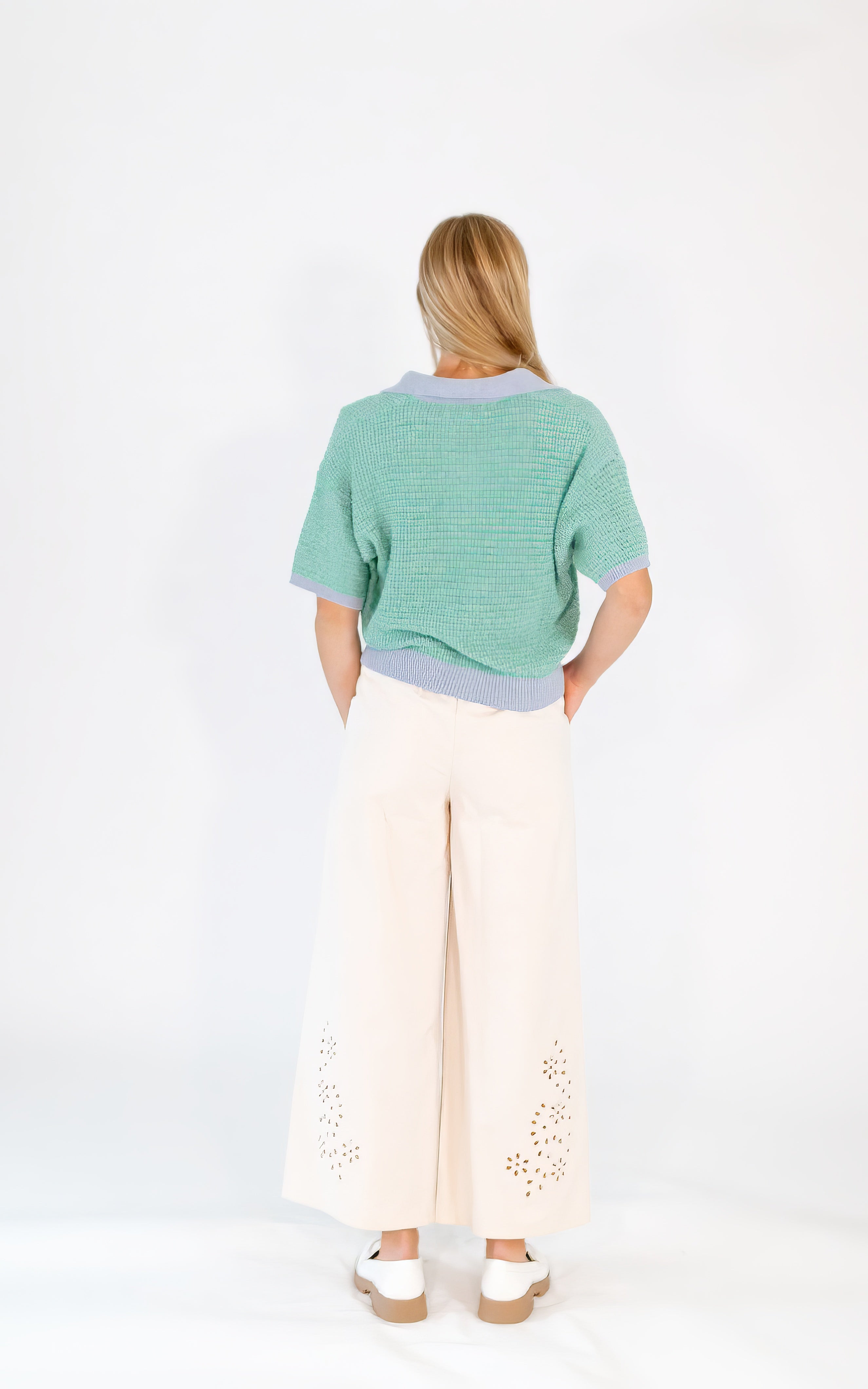 Everly Two-Tone Knit Top