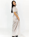 Moxie Satin Finish Maxi Dress