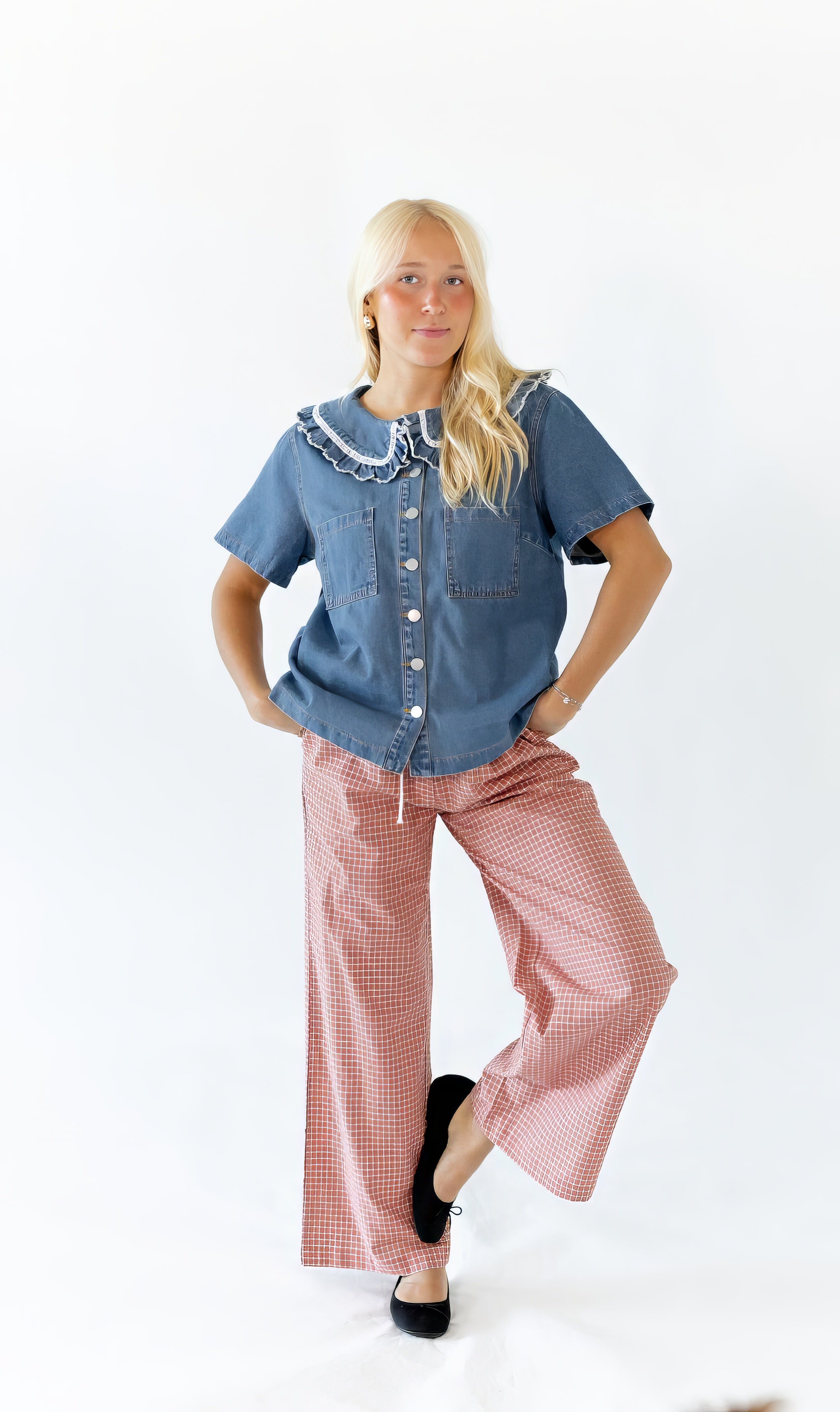 Rosie Checkered Drawstring Pants