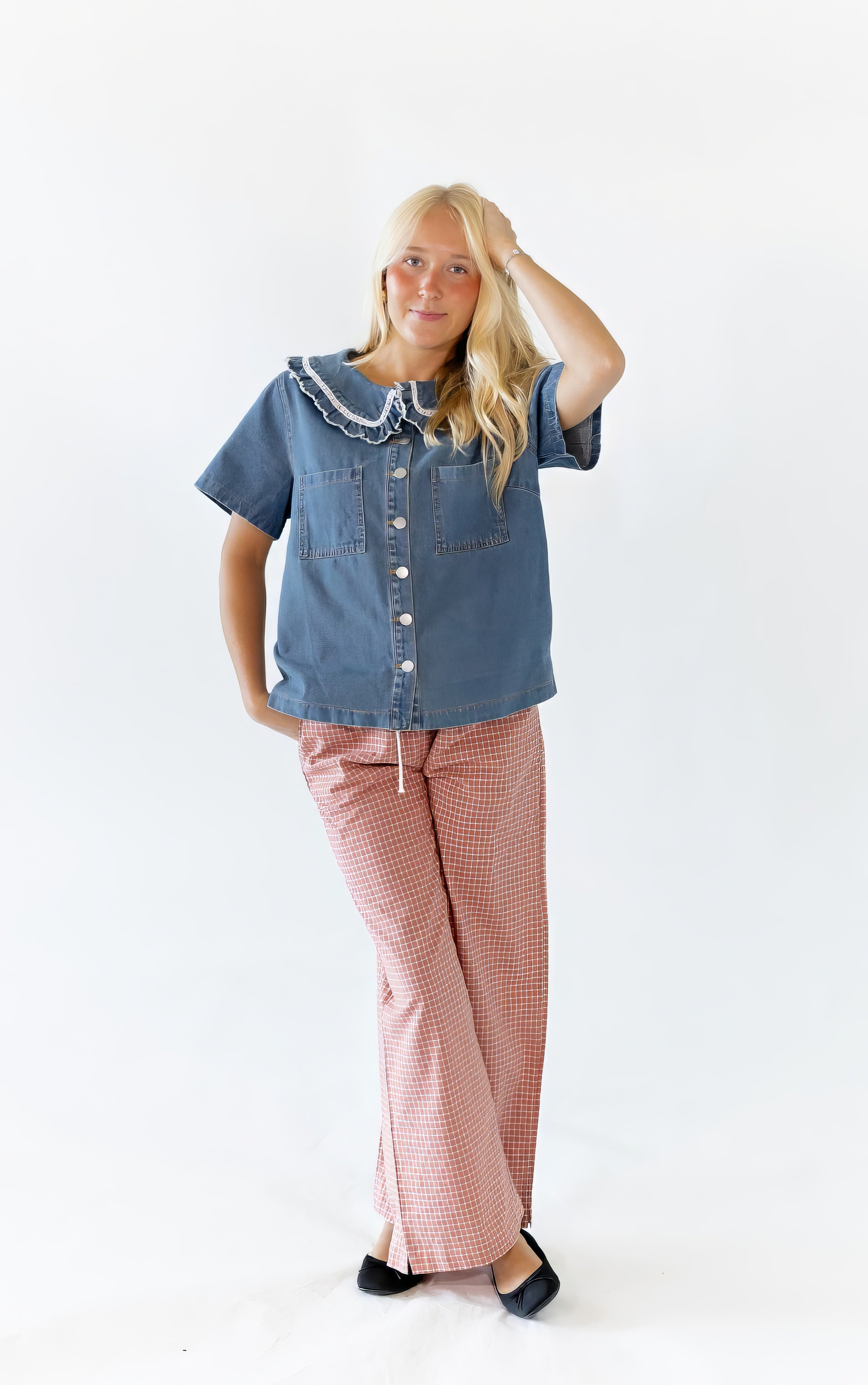 Rosie Checkered Drawstring Pants