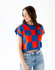 Opal Checkered Top