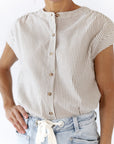 Quinn Striped Button Up
