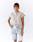 Quinn Striped Button Up