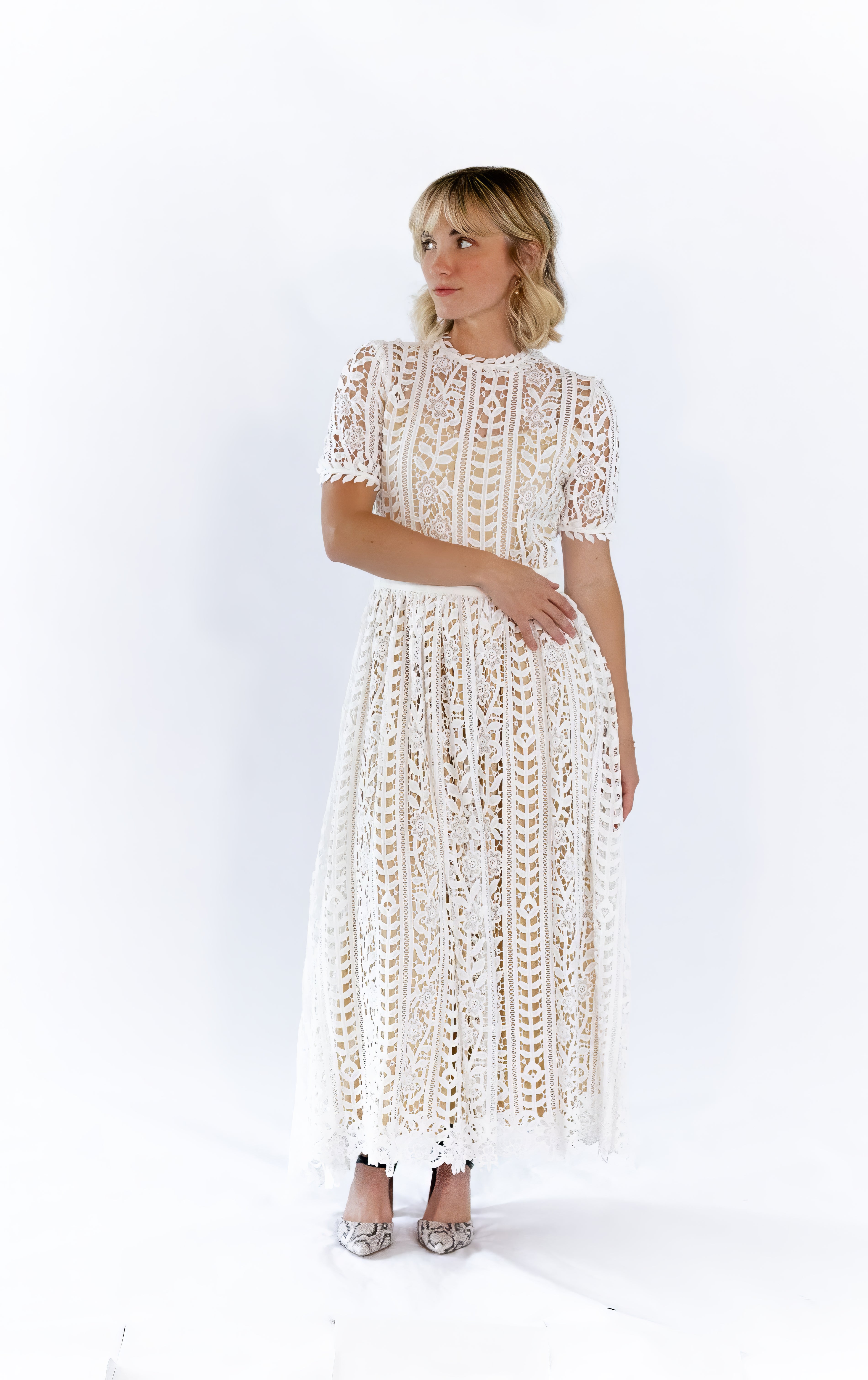 Angelica Lace Midi Dress
