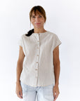 Quinn Striped Button Up