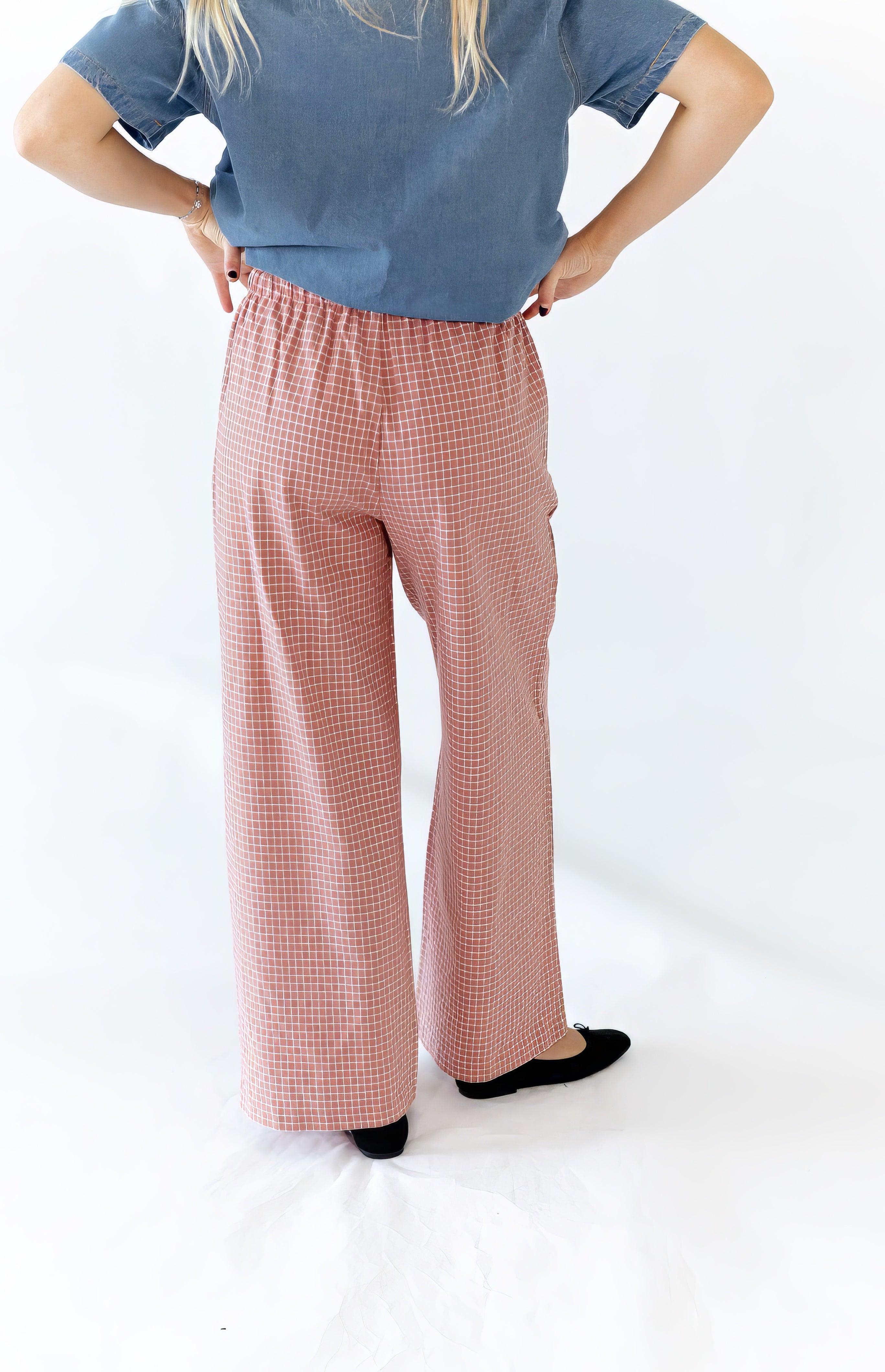 Rosie Checkered Drawstring Pants