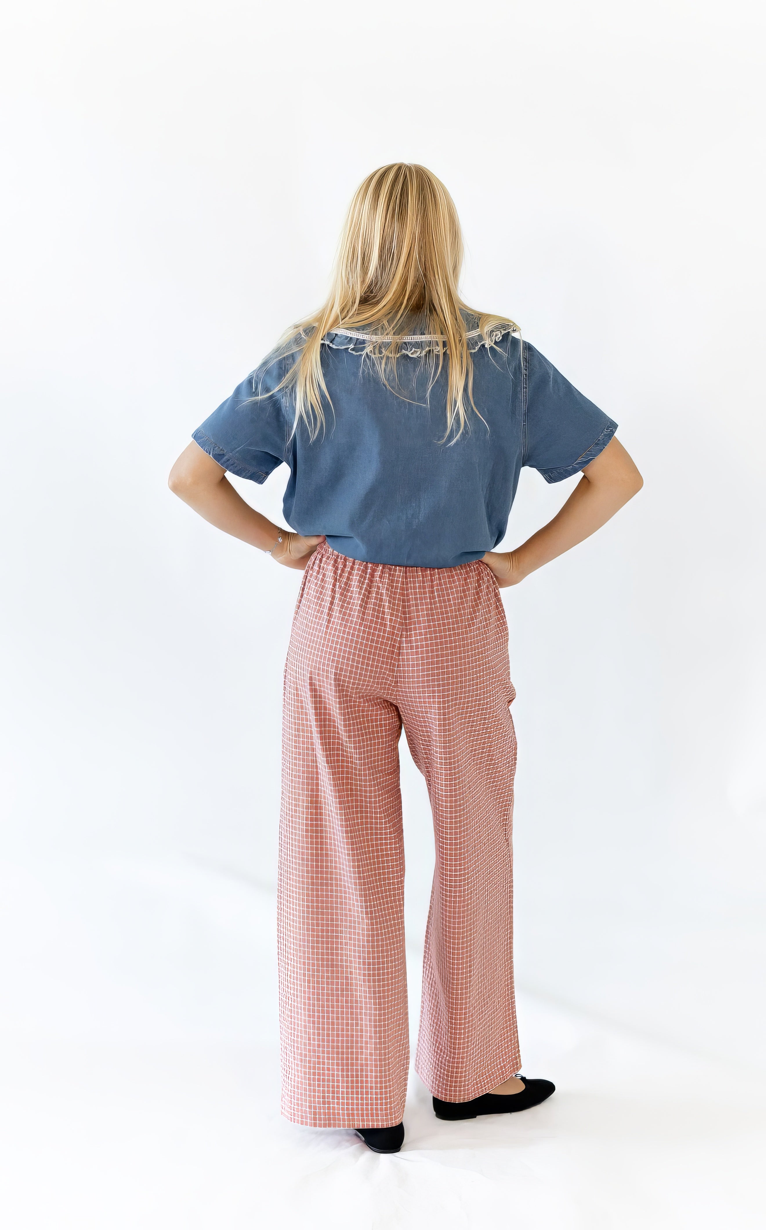 Rosie Checkered Drawstring Pants