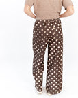 Leila Polka Dot Pants · Chocolate