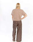 Leila Polka Dot Pants · Chocolate