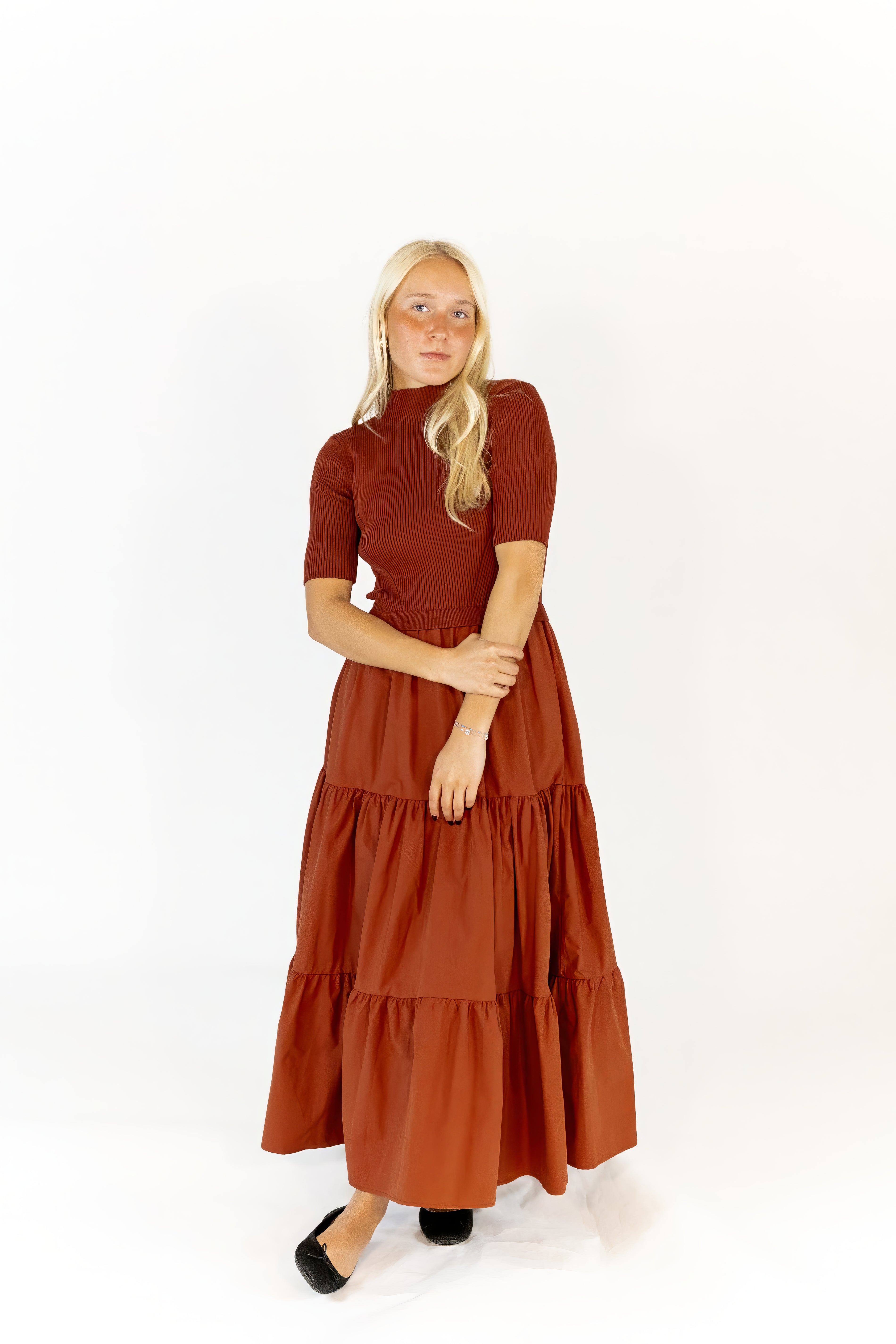 Mable Tiered Midi Dress