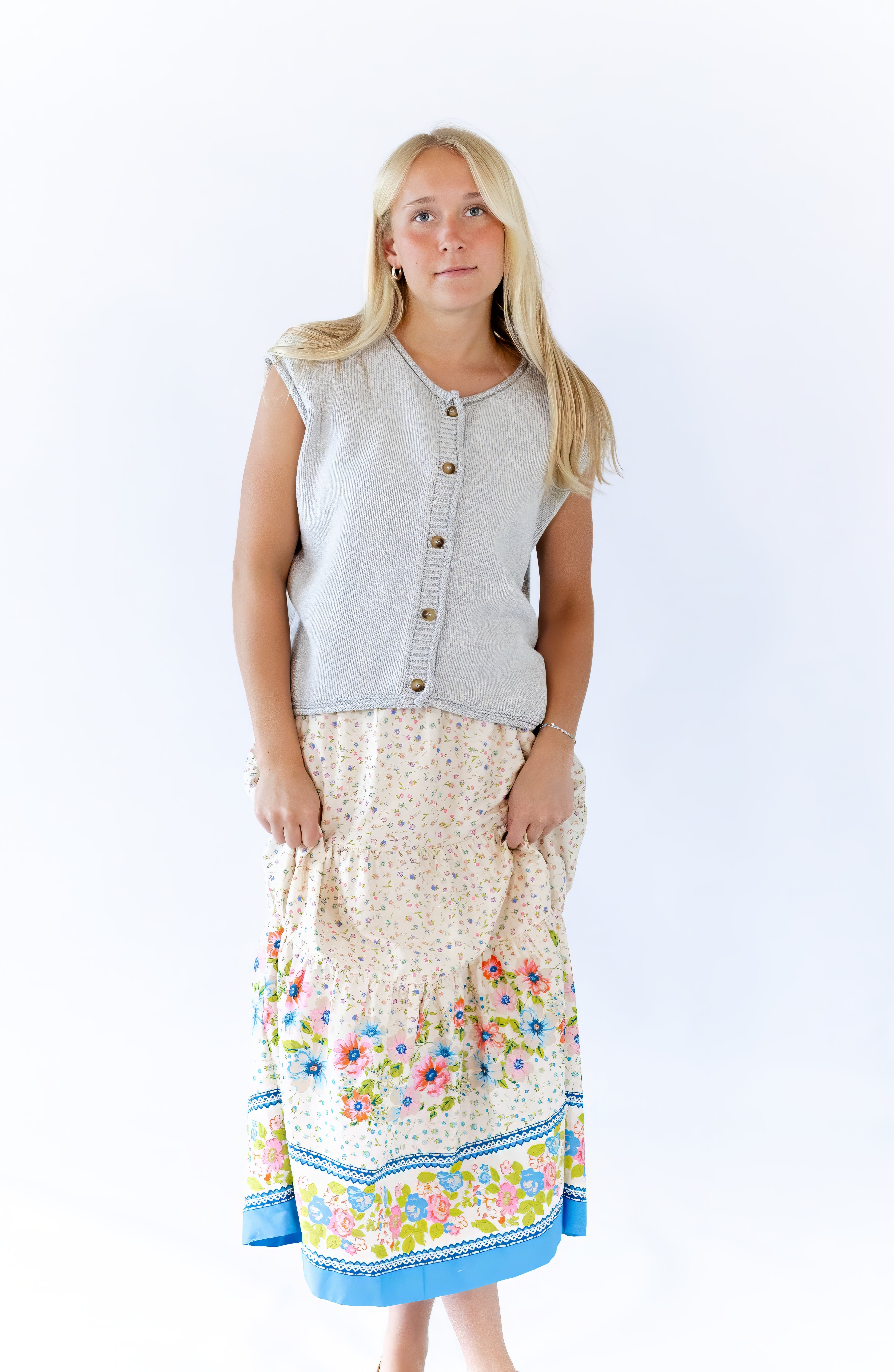 Mila Floral Midi Skirt