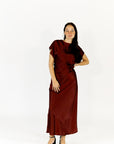 Camille Knotted Satin Finish Dress