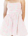 Georgie Polka Dot Dress · White