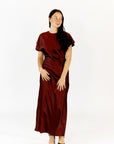 Camille Knotted Satin Finish Dress