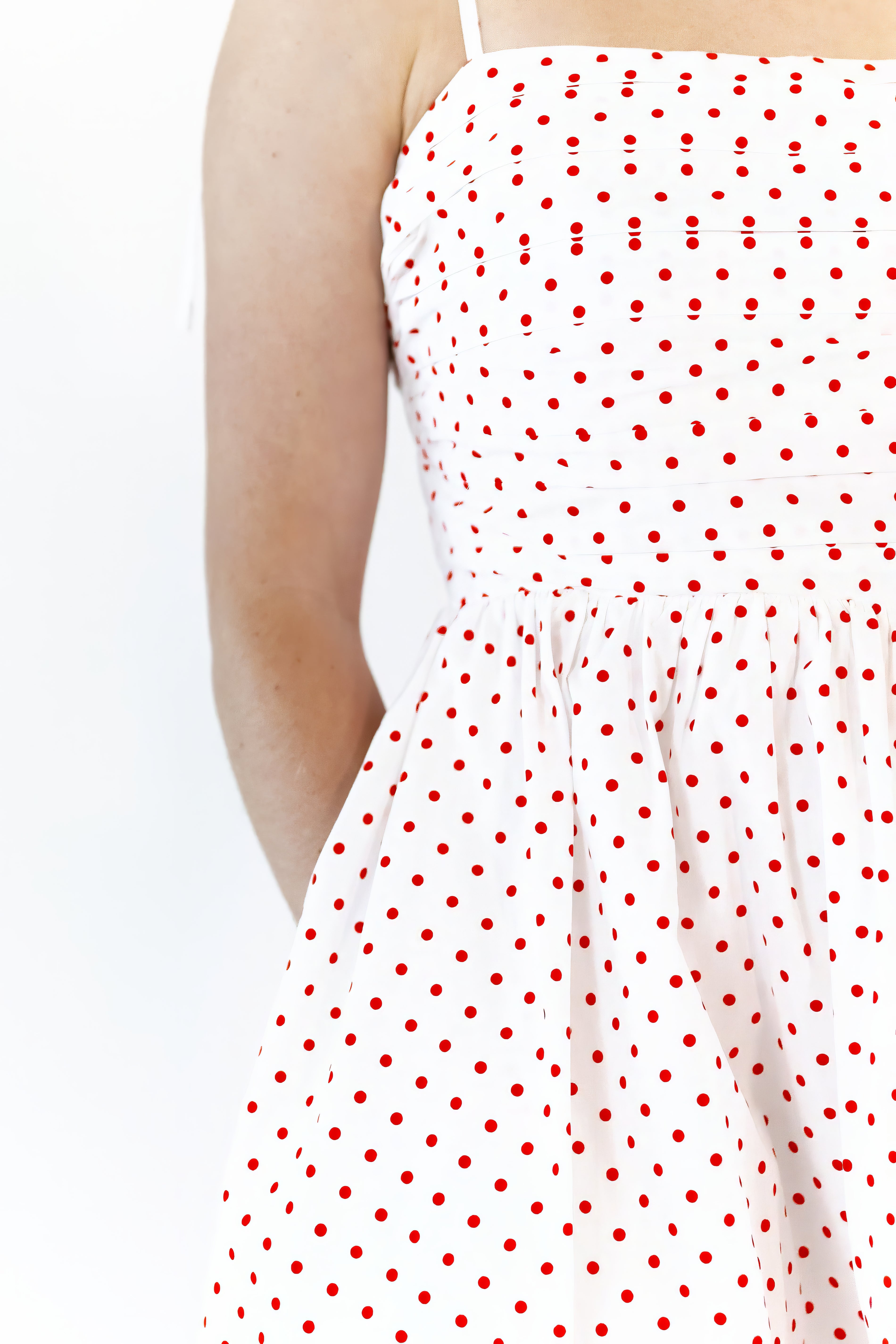 Georgie Polka Dot Dress · White