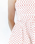 Georgie Polka Dot Dress · White