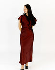 Camille Knotted Satin Finish Dress