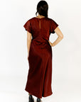 Camille Knotted Satin Finish Dress