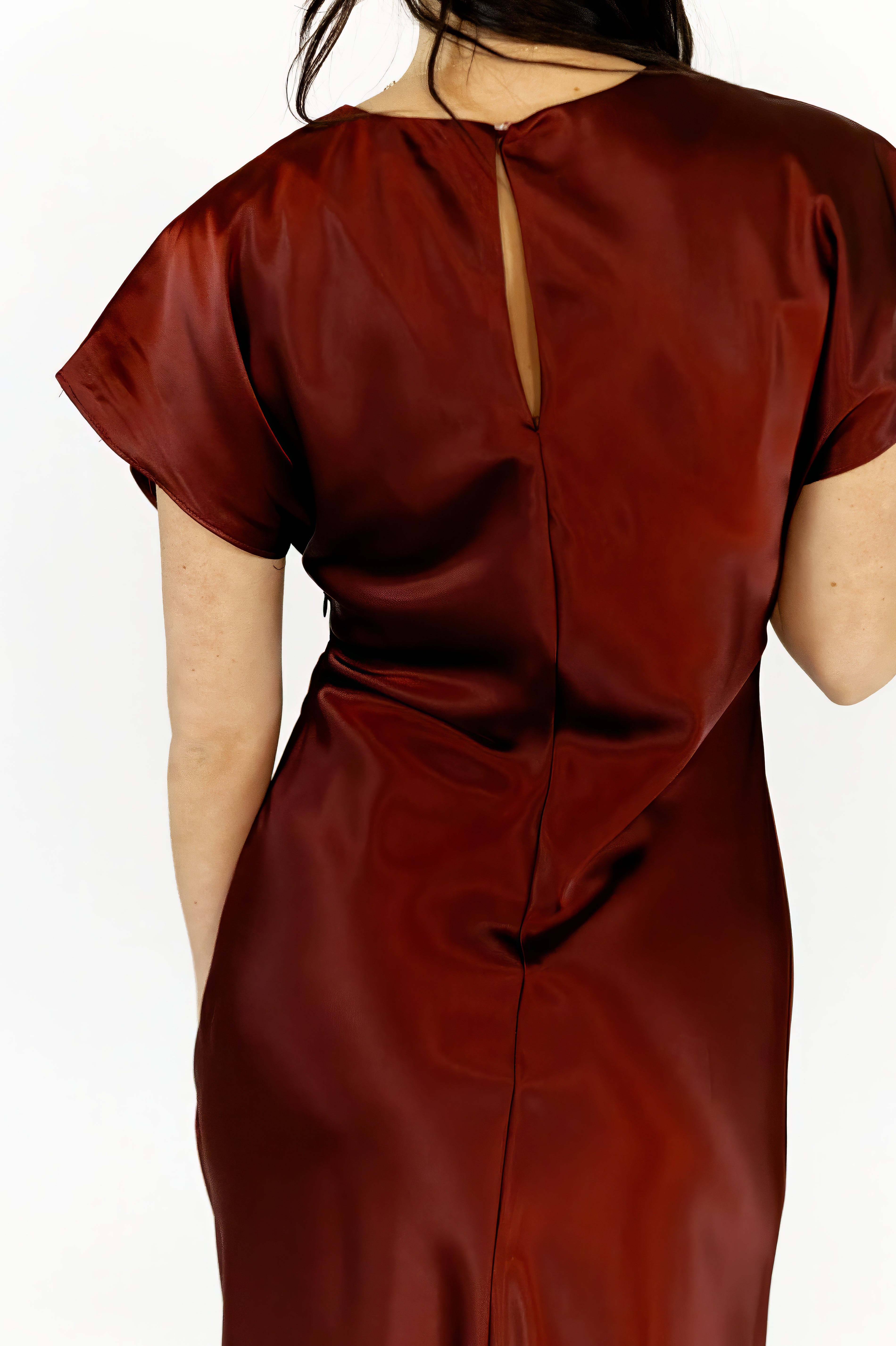 Camille Knotted Satin Finish Dress