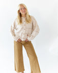 Oatmeal Striped Cardigan