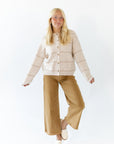 Oatmeal Striped Cardigan