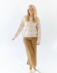 Oatmeal Striped Cardigan