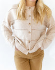 Oatmeal Striped Cardigan
