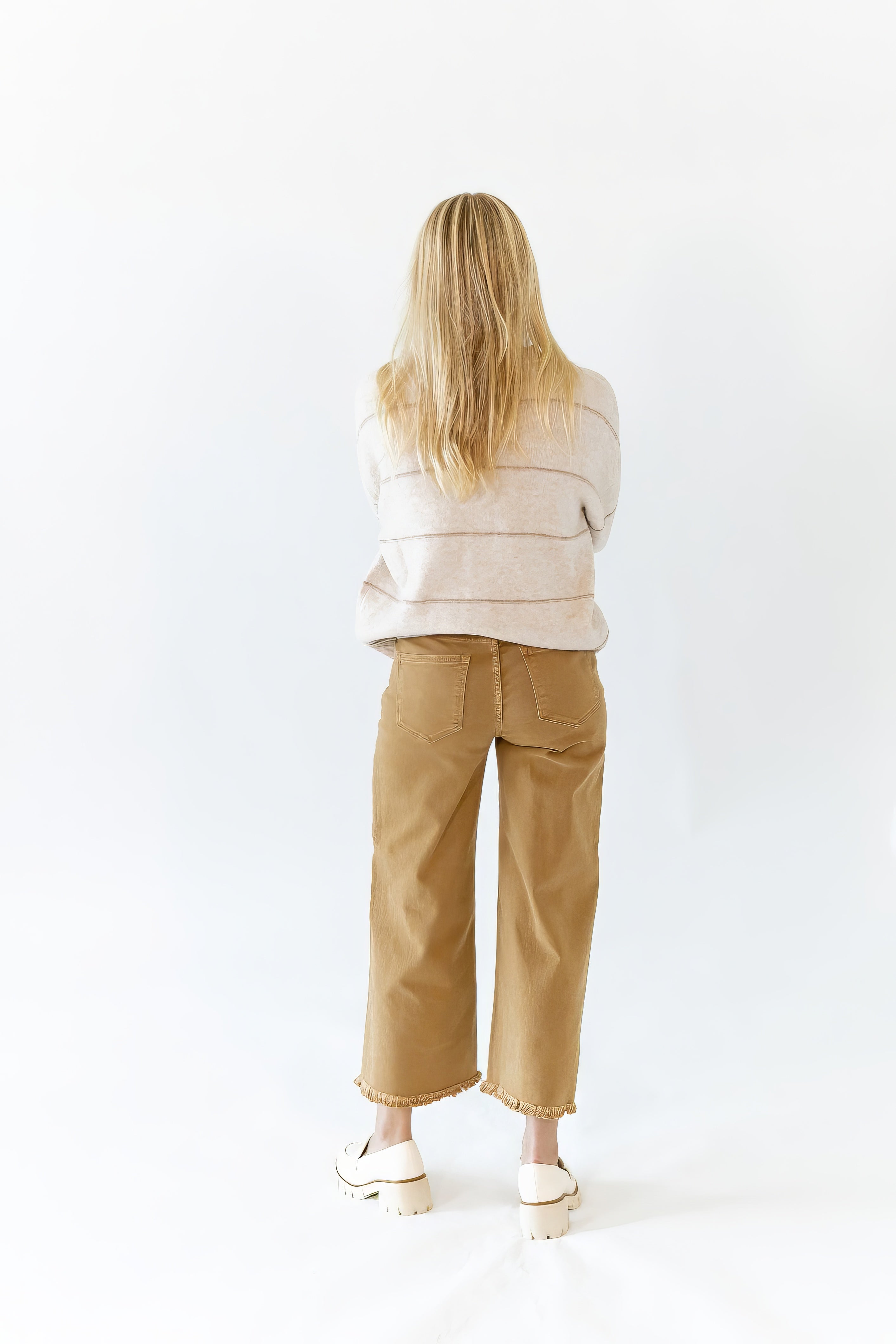 Oatmeal Striped Cardigan