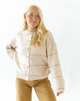 Oatmeal Striped Cardigan